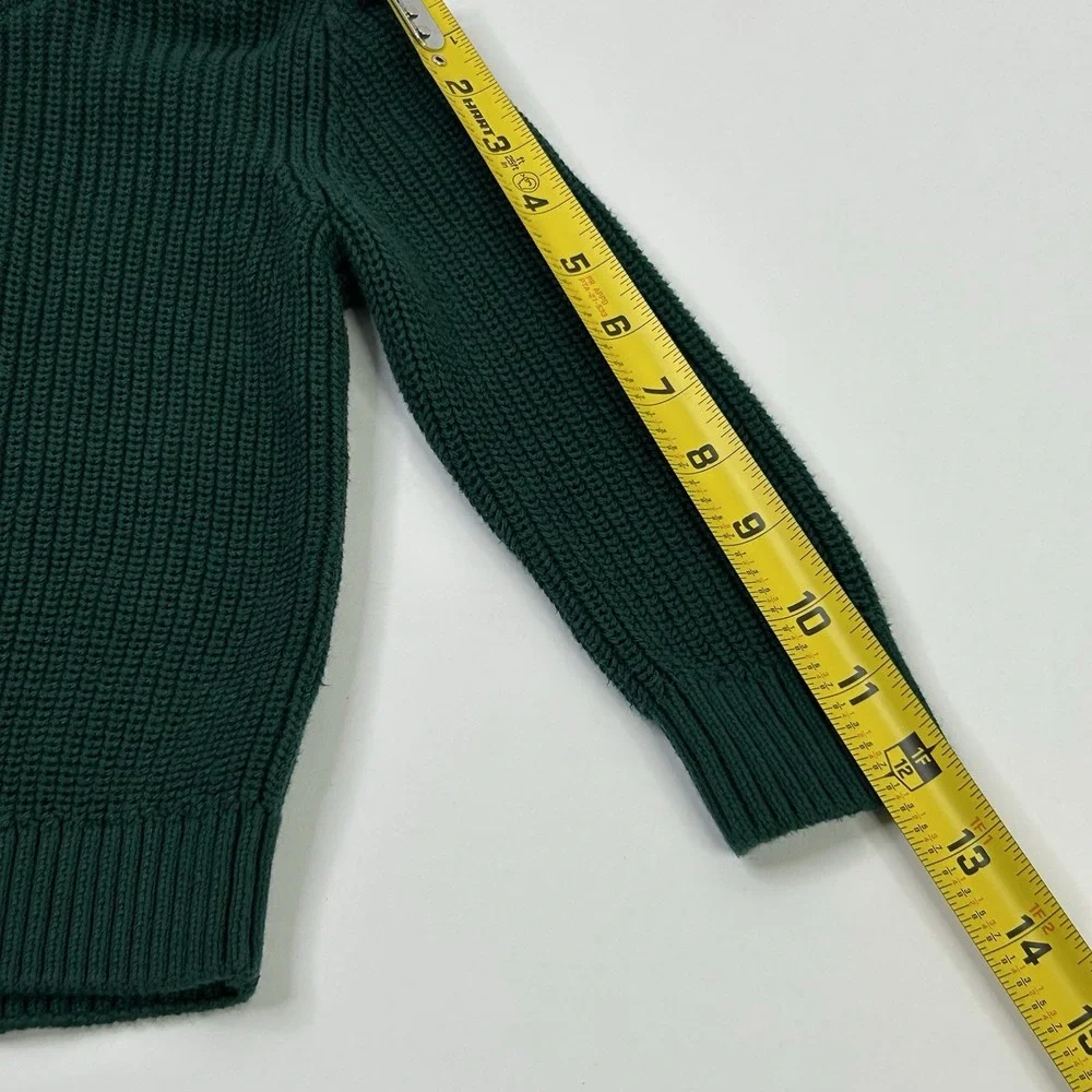 The Children's PLACE Quarter Zip Sweater Boys 18-24 Months Green Faux Sherpa